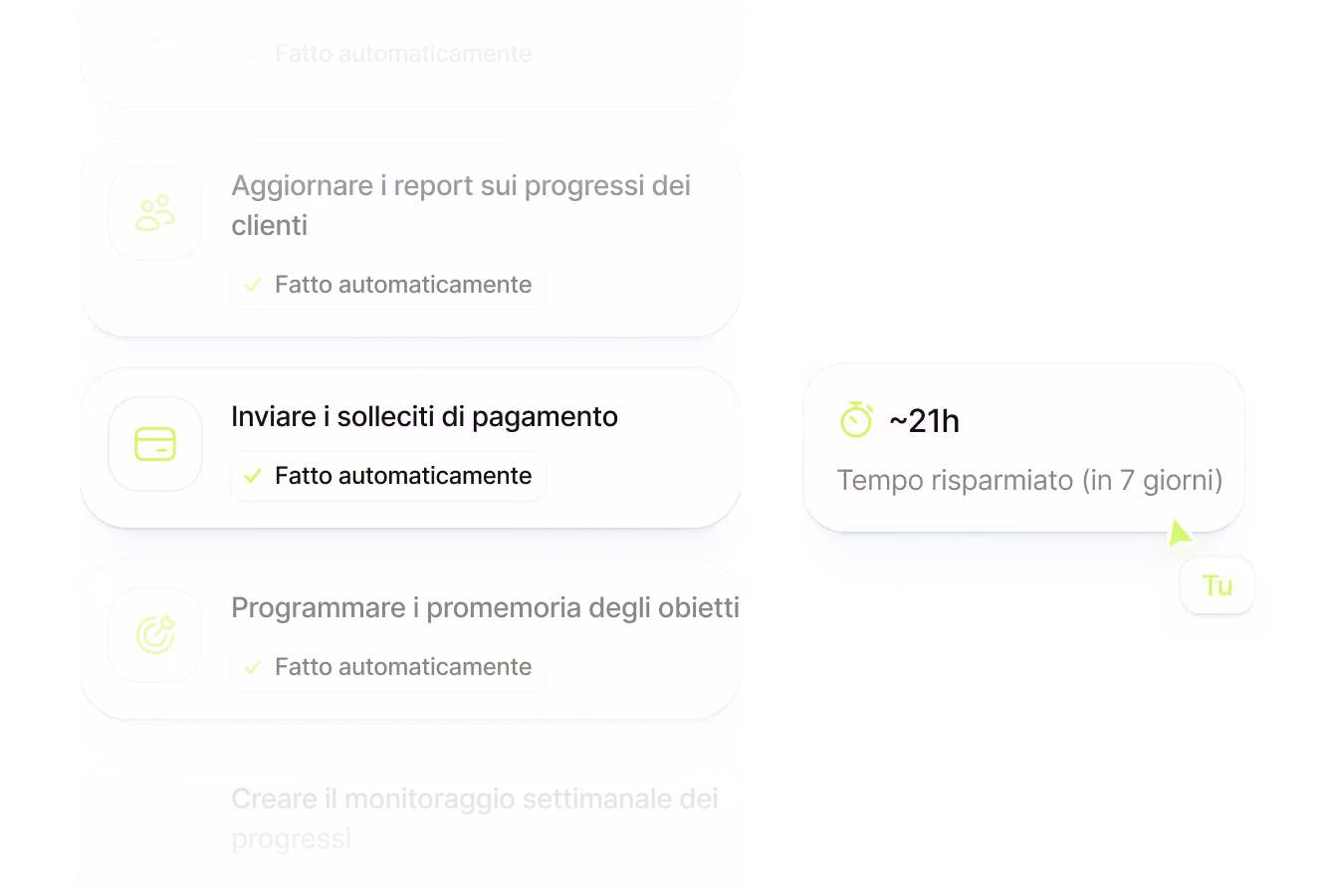 Dashboard del software di coaching fitness Ekklo