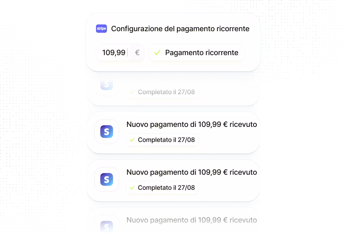 Dashboard del software di coaching fitness Ekklo
