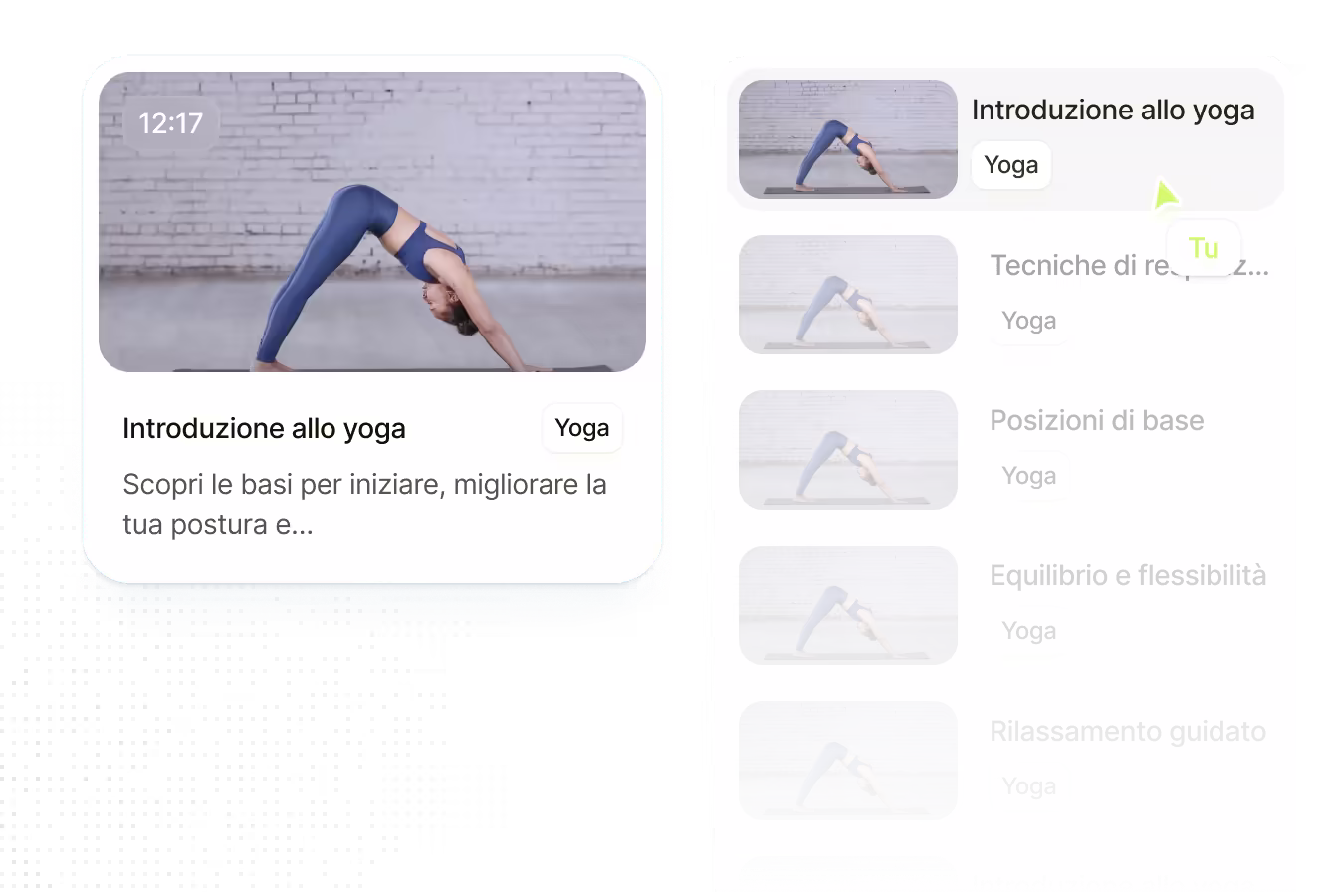 Dashboard del software di coaching fitness Ekklo