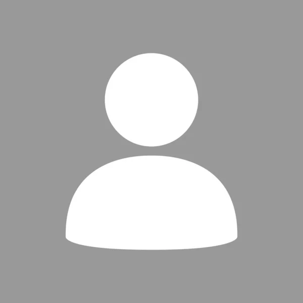 White generic user profile icon on a gray background representing a person silhouette.