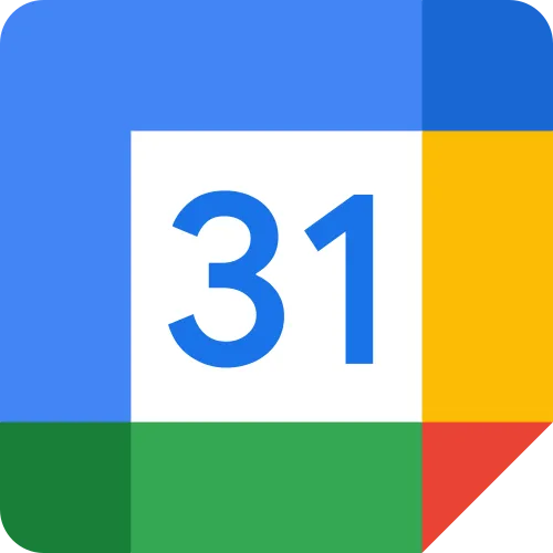 Google Calendar app icon with number 31 on a colorful calendar page.